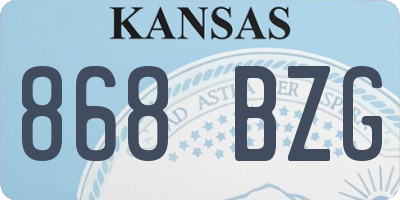 KS license plate 868BZG