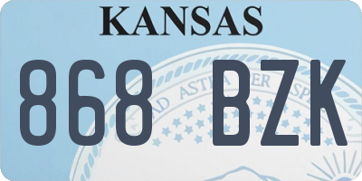 KS license plate 868BZK