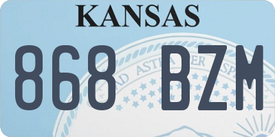 KS license plate 868BZM