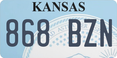 KS license plate 868BZN
