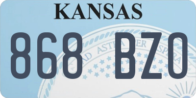 KS license plate 868BZO