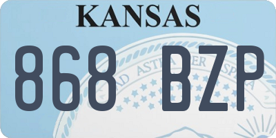 KS license plate 868BZP