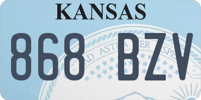 KS license plate 868BZV