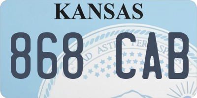 KS license plate 868CAB