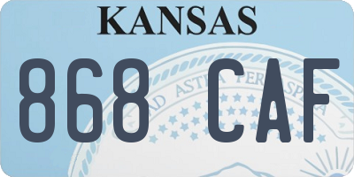 KS license plate 868CAF