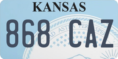 KS license plate 868CAZ