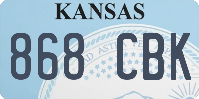 KS license plate 868CBK