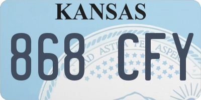 KS license plate 868CFY
