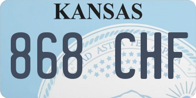 KS license plate 868CHF