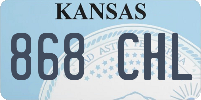 KS license plate 868CHL