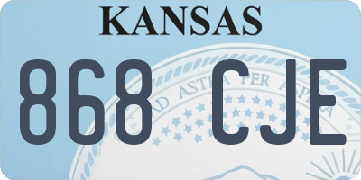KS license plate 868CJE