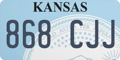 KS license plate 868CJJ