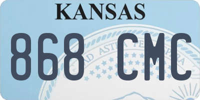 KS license plate 868CMC