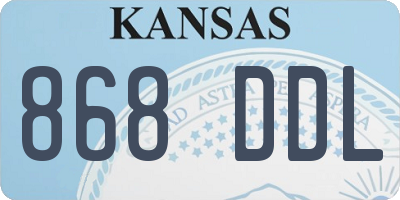 KS license plate 868DDL