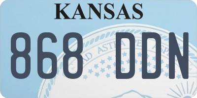 KS license plate 868DDN