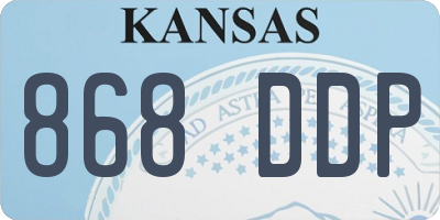 KS license plate 868DDP