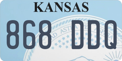 KS license plate 868DDQ