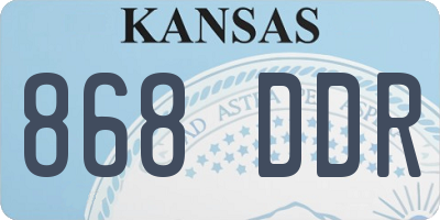 KS license plate 868DDR