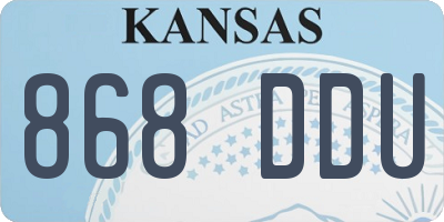 KS license plate 868DDU