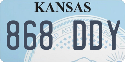 KS license plate 868DDY