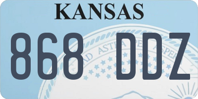 KS license plate 868DDZ