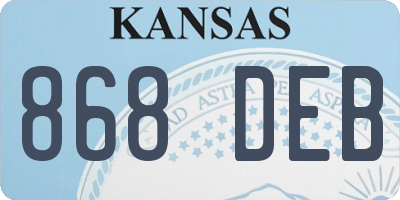KS license plate 868DEB