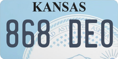 KS license plate 868DEO