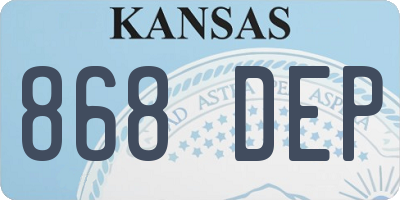 KS license plate 868DEP