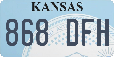 KS license plate 868DFH