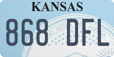 KS license plate 868DFL