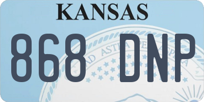KS license plate 868DNP