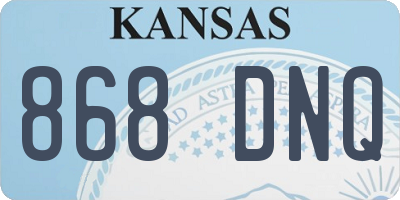 KS license plate 868DNQ
