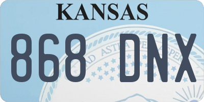 KS license plate 868DNX