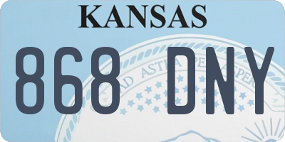 KS license plate 868DNY