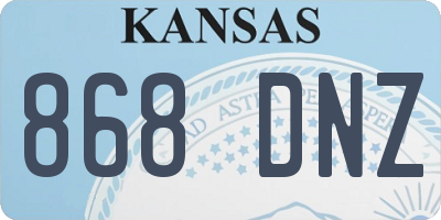 KS license plate 868DNZ
