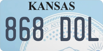 KS license plate 868DOL