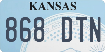 KS license plate 868DTN
