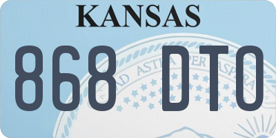 KS license plate 868DTO
