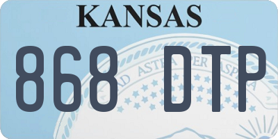 KS license plate 868DTP