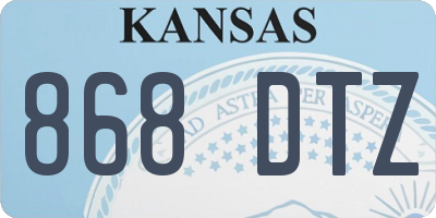 KS license plate 868DTZ