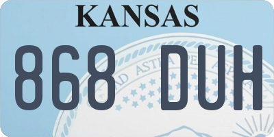 KS license plate 868DUH