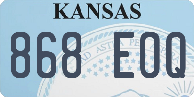 KS license plate 868EOQ
