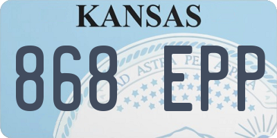 KS license plate 868EPP