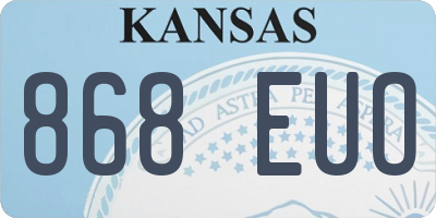 KS license plate 868EUO