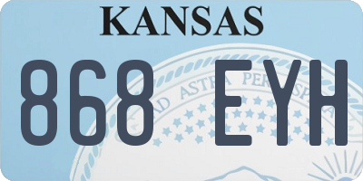 KS license plate 868EYH