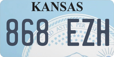 KS license plate 868EZH