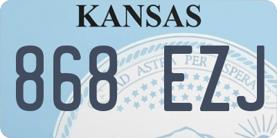 KS license plate 868EZJ