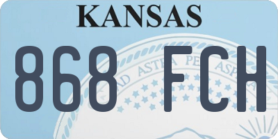 KS license plate 868FCH