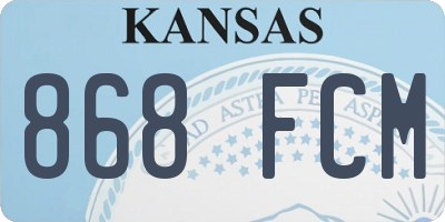 KS license plate 868FCM