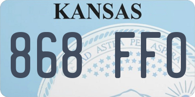 KS license plate 868FFO